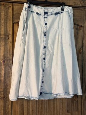 Torrid Light Blue Acid Wash Skirt